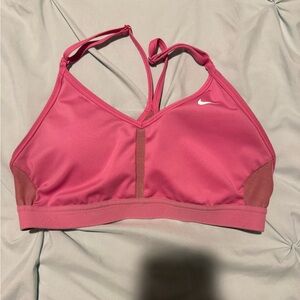 Nike Indy Women's Pink Light-Support Padded V-Neck Sports Bra